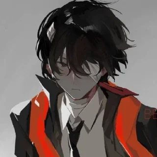 🖤 emoji Dazai Osamu Telegram sticker 23 of 75