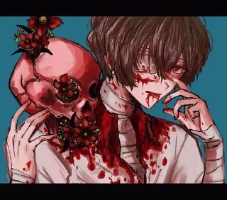 💀 emoji Dazai Osamu Telegram sticker 12 of 75
