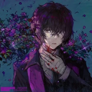 🖤 emoji Dazai Osamu Telegram sticker 15 of 75
