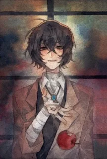 🍎 emoji Dazai Osamu Telegram sticker 18 of 75