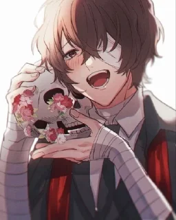 💀 emoji Dazai Osamu Telegram sticker 11 of 75