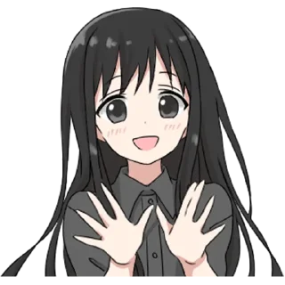 Sticker from girl with long black hair @kpi_jojo