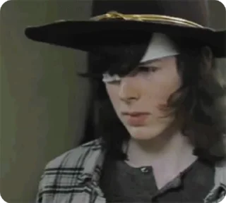 💜 emoji Carl grimes, Chandler Riggs Telegram sticker 20 of 50