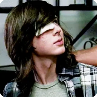 💜 emoji Carl grimes, Chandler Riggs Telegram sticker 22 of 50