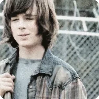 💜 emoji Carl grimes, Chandler Riggs Telegram sticker 1 of 50