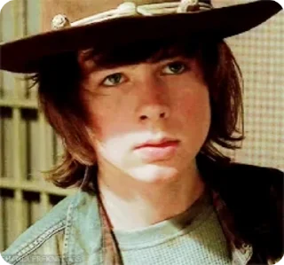 💜 emoji Carl grimes, Chandler Riggs Telegram sticker 15 of 50