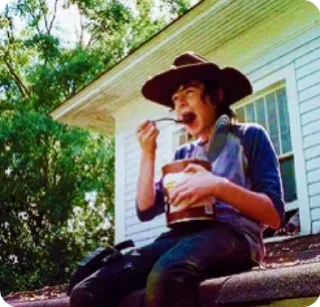 💜 emoji Carl grimes, Chandler Riggs Telegram sticker 8 of 50