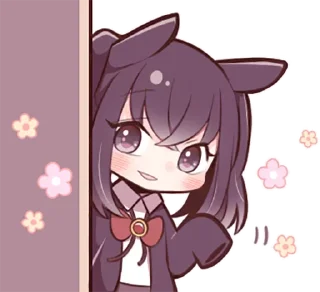 👋 emoji Black Sweetie Bunny @anime_stickerr Telegram sticker 23 of 39