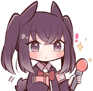 😳 emoji Black Sweetie Bunny @anime_stickerr Telegram sticker 15 of 39