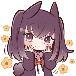 😳 emoji Black Sweetie Bunny @anime_stickerr Telegram sticker 12 of 39