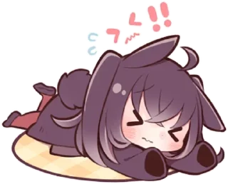 😖 emoji Black Sweetie Bunny @anime_stickerr Telegram sticker 21 of 39