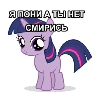Sticker from Я пони а ты нет смирись
