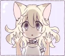😦 emoji White Cat Girl :: @line_stickers Telegram sticker 6 of 80