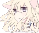 😐 emoji White Cat Girl :: @line_stickers Telegram sticker 16 of 80