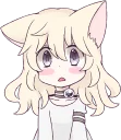 😳 emoji White Cat Girl :: @line_stickers Telegram sticker 18 of 80