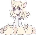 🐱 emoji White Cat Girl :: @line_stickers Telegram sticker 8 of 80