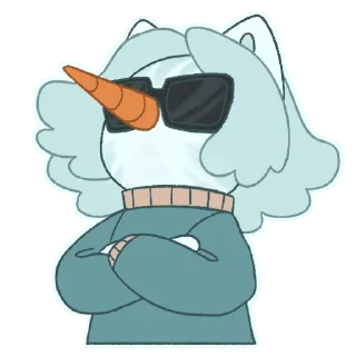 😎 emoji UselessSnowman Telegram sticker 23 of 36