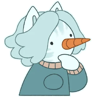 🤔 emoji UselessSnowman Telegram sticker 5 of 36