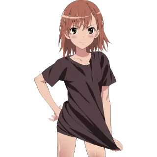 🙂 emoji Misaka Mikoto :: @anime_stickss Telegram sticker 22 of 114