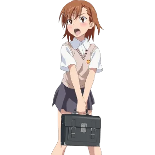 😧 emoji Misaka Mikoto :: @anime_stickss Telegram sticker 23 of 114