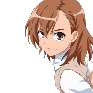 😏 emoji Misaka Mikoto :: @anime_stickss Telegram sticker 12 of 114