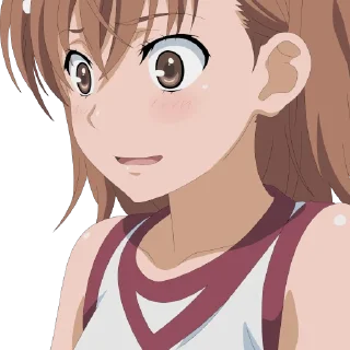 😳 emoji Misaka Mikoto :: @anime_stickss Telegram sticker 10 of 114