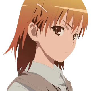 😒 emoji Misaka Mikoto :: @anime_stickss Telegram sticker 13 of 114