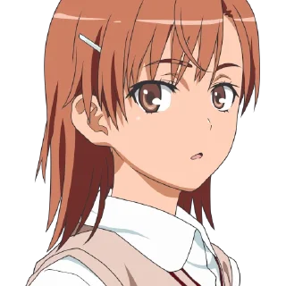 😮 emoji Misaka Mikoto :: @anime_stickss Telegram sticker 14 of 114