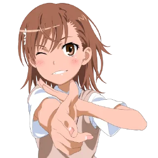 🔫 emoji Misaka Mikoto :: @anime_stickss Telegram sticker 8 of 114