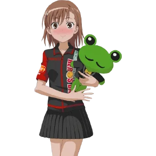 😃 emoji Misaka Mikoto :: @anime_stickss Telegram sticker 5 of 114