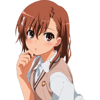 😮 emoji Misaka Mikoto :: @anime_stickss Telegram sticker 4 of 114