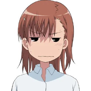😐 emoji Misaka Mikoto :: @anime_stickss Telegram sticker 18 of 114