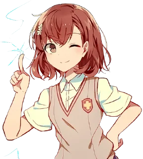 Sticker from Misaka Mikoto @anime_Stickerr
