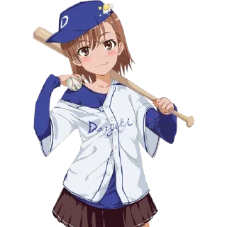🙂 emoji Misaka Mikoto :: @anime_stickss Telegram sticker 6 of 114