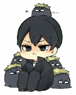 🐦‍⬛ emoji HAIKYU !!! ВОЛЕЙБОЛ Telegram sticker 6 of 37