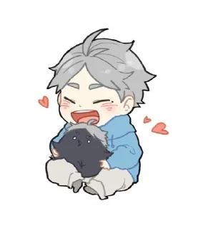 🐦‍⬛ emoji HAIKYU !!! ВОЛЕЙБОЛ Telegram sticker 7 of 37