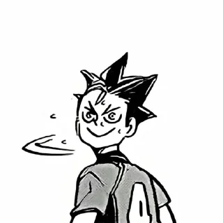 😁 emoji HAIKYU !!! ВОЛЕЙБОЛ Telegram sticker 17 of 37