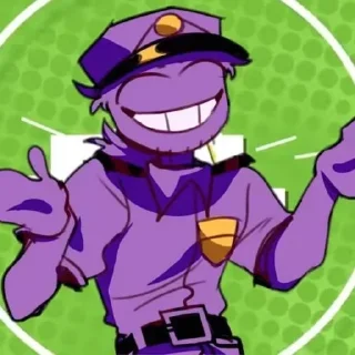 🌟 emoji БОЛЬШЕ ⇨ @CLOOBHUB ФИОЛЕТОВЫЙ ПАРЕНЬ ФНАФ FNAF ТГ Telegram sticker 9 of 62