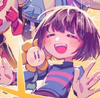 🌟 emoji ❤️Frisk❤️ @UndertaleDeltaruneStickersArts Telegram sticker 21 of 32