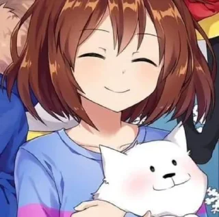 🌟 emoji ❤️Frisk❤️ @UndertaleDeltaruneStickersArts Telegram sticker 17 of 32