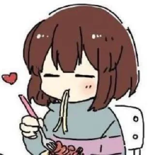 🌟 emoji ❤️Frisk❤️ @UndertaleDeltaruneStickersArts Telegram sticker 18 of 32