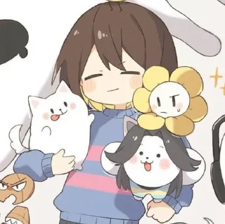 🌟 emoji ❤️Frisk❤️ @UndertaleDeltaruneStickersArts Telegram sticker 16 of 32