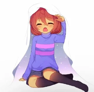 🌟 emoji ❤️Frisk❤️ @UndertaleDeltaruneStickersArts Telegram sticker 6 of 32
