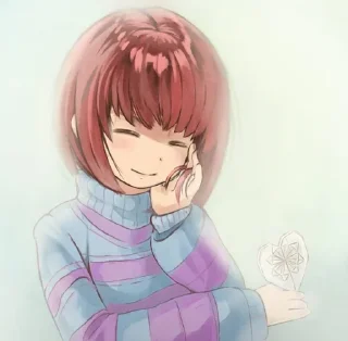 🌟 emoji ❤️Frisk❤️ @UndertaleDeltaruneStickersArts Telegram sticker 7 of 32