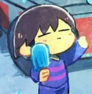 🌟 emoji ❤️Frisk❤️ @UndertaleDeltaruneStickersArts Telegram sticker 13 of 32