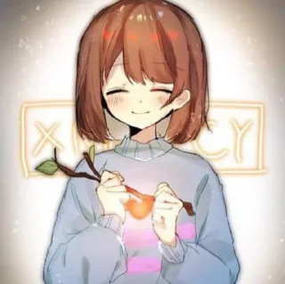 🌟 emoji ❤️Frisk❤️ @UndertaleDeltaruneStickersArts Telegram sticker 22 of 32