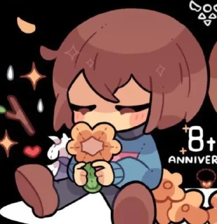 🌟 emoji ❤️Frisk❤️ @UndertaleDeltaruneStickersArts Telegram sticker 24 of 32