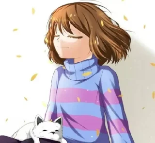 🌟 emoji ❤️Frisk❤️ @UndertaleDeltaruneStickersArts Telegram sticker 12 of 32