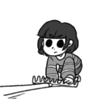 Sticker from Core!Frisk @UndertaleDeltaruneStickersArts