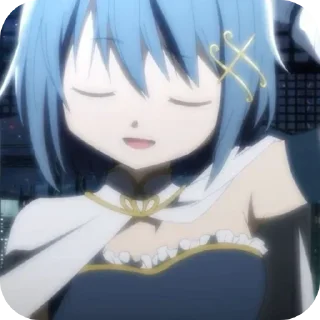 😇 emoji 🌊Sayaka Miki🎻 @MadokaMagicaDailyConfession Telegram sticker 17 of 120